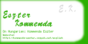 eszter kommenda business card